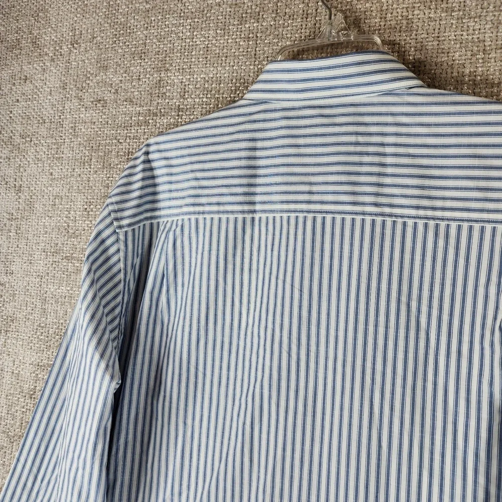 Tommy Bahama Newport Tamati Stripe Shirt Mens L Throne Blue Pima Cotton Blnd NWT - Picture 7 of 13